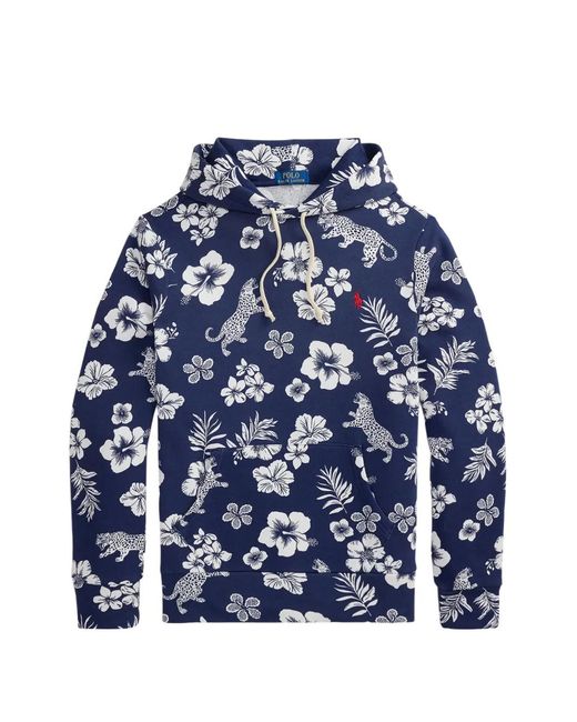 Polo Ralph Lauren Blue Tropical Logo Hoodie for men