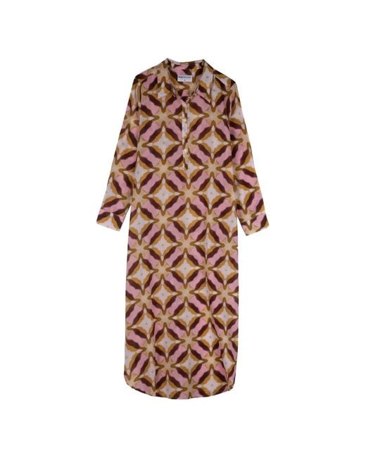 One Season White Gilli Ikat-Print Midi Dress