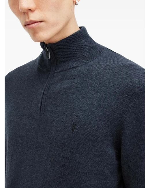 AllSaints Trui Met Hoge Hals in het Blue voor heren