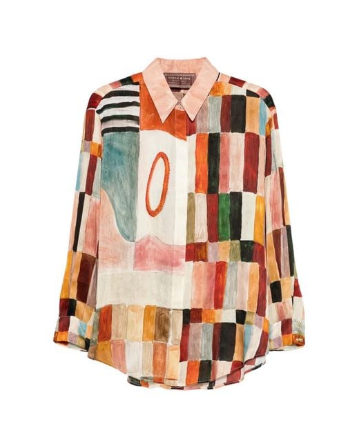 ALÉMAIS White X Laurence Leenaert Marjorelle Patchwork Shirt