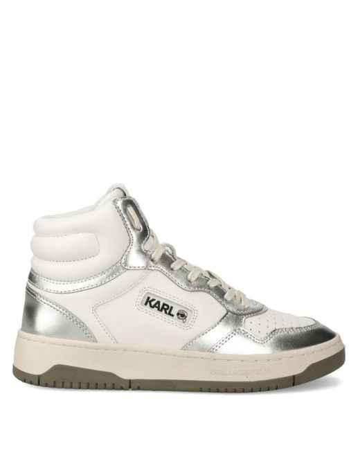 Karl Lagerfeld 35Mm Krew Kollar Sneakers in White Lyst