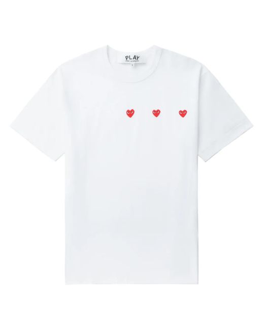 COMME DES GARÇONS PLAY White Cotton T-Shirt for men