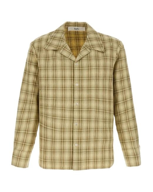 Camicia Ignacio A Quadri di Séfr in Green da Uomo