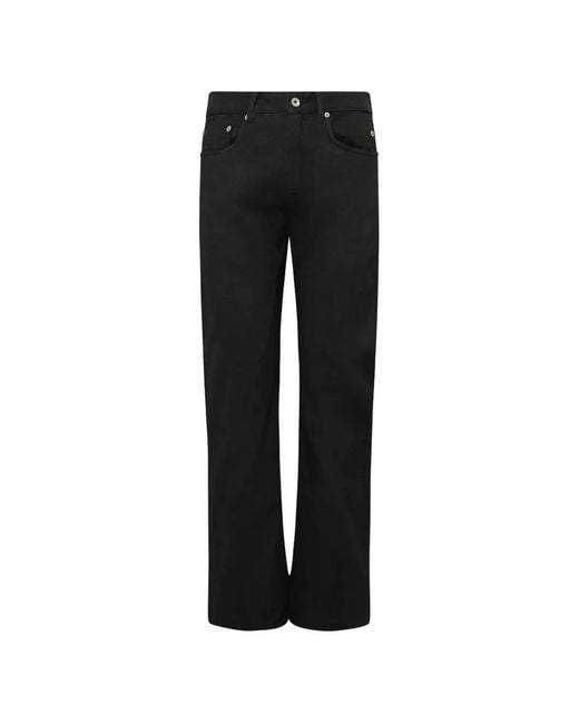 Rick Owens Black Fog Cut Waxed-Finish Jeans