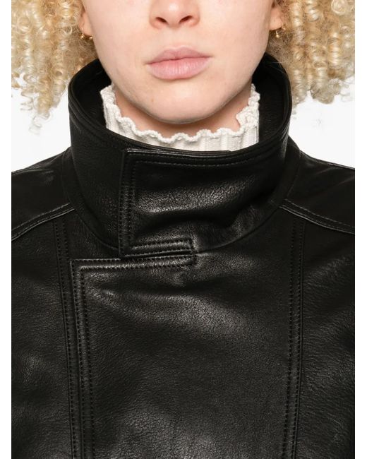 Nour Hammour Black Artiste Leather Jacket
