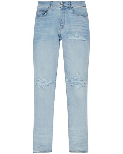 Amiri Blue Sky Bandana Motif Skinny Jeans for men