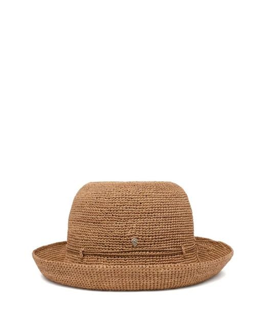 Helen Kaminski Brown Provence 8 Raffia Crochet Hat