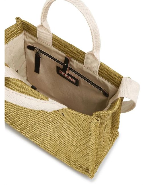 Marni レディース グリーン ウーブン トートバッグ 【公式通販】