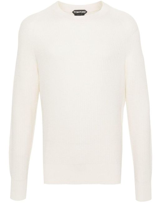 Jersey con costuras texturizadas Tom Ford de hombre de color White