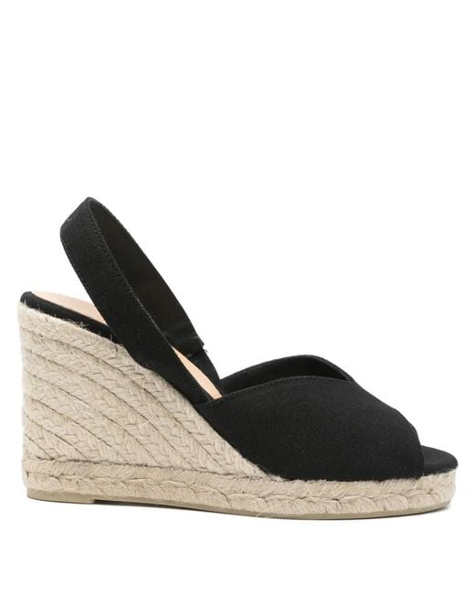 Castaner Black Brisa 90Mm Organic Cotton Espadrilles