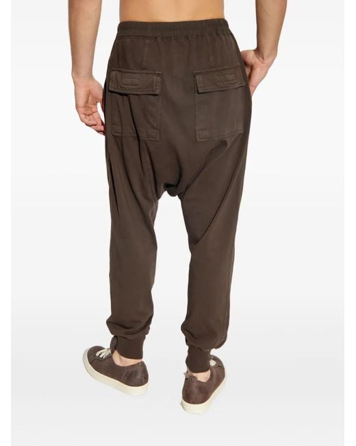 Rick Owens Brown Drawstring Cuffed Trousers for men