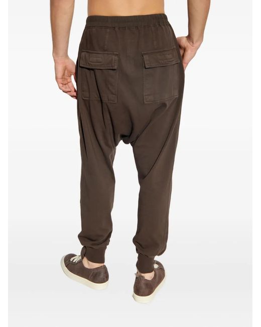 Rick Owens Brown Drawstring Cuffed Trousers for men