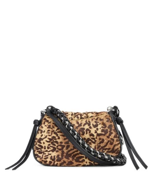 Isabel Marant White Bolton Leopard-Print Shoulder Bag