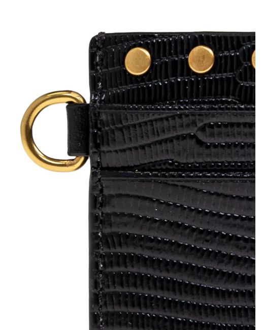 Isabel Marant Black Studded Card Holder