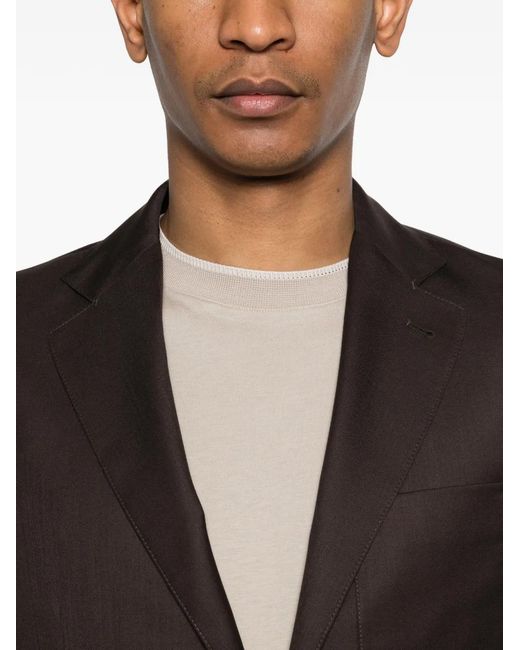 Canali Brown Single-Breasted Blazer for men