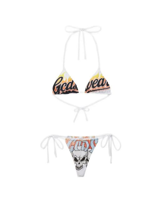Gcds Bikini Met Print in het White