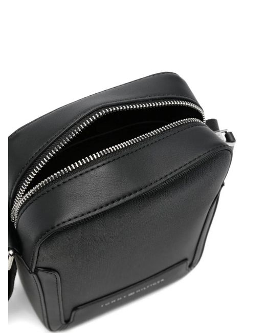 Tommy Hilfiger Black Mini Logo Messenger Bag for men