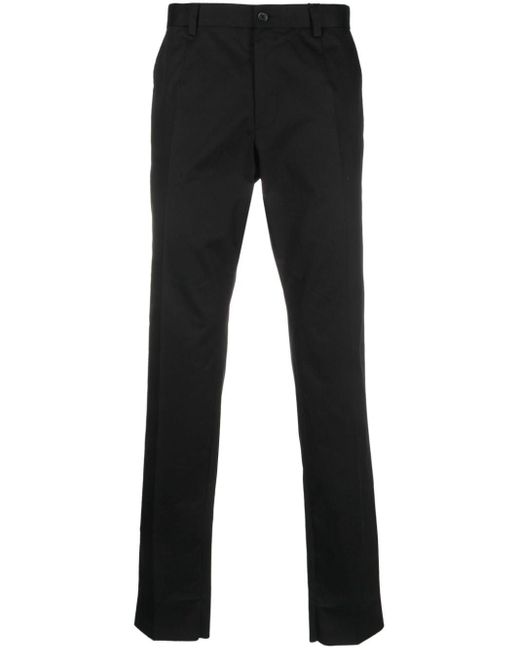 Pantalones chino rectos Dolce & Gabbana de color Black