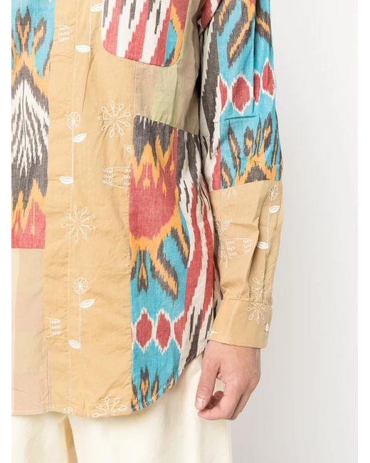 Engineered Garments Overhemd Met Patchwork in het Brown voor heren