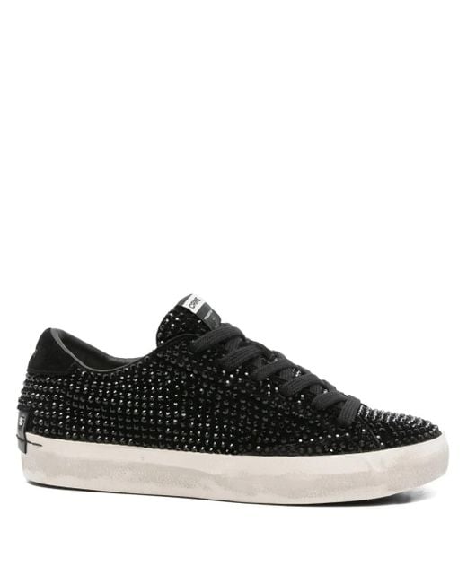 Crime London ダメージ ビジュートリム スニーカー Black