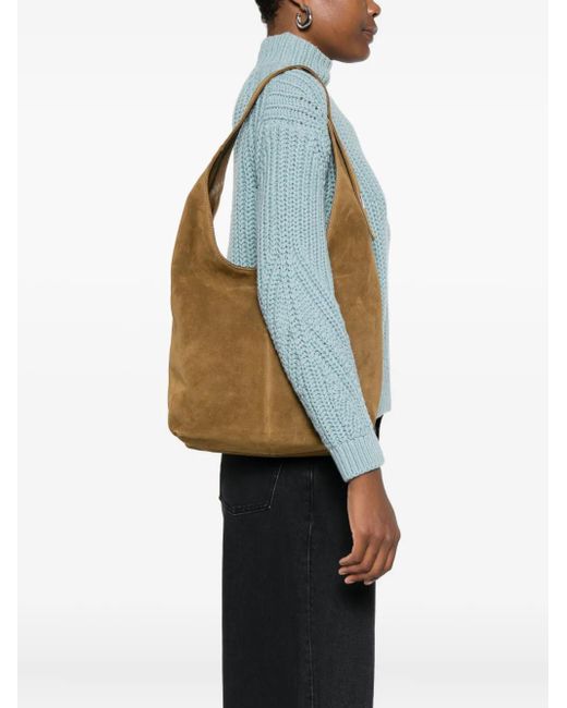Maeden Brown Monday Suede Shoulder Bag