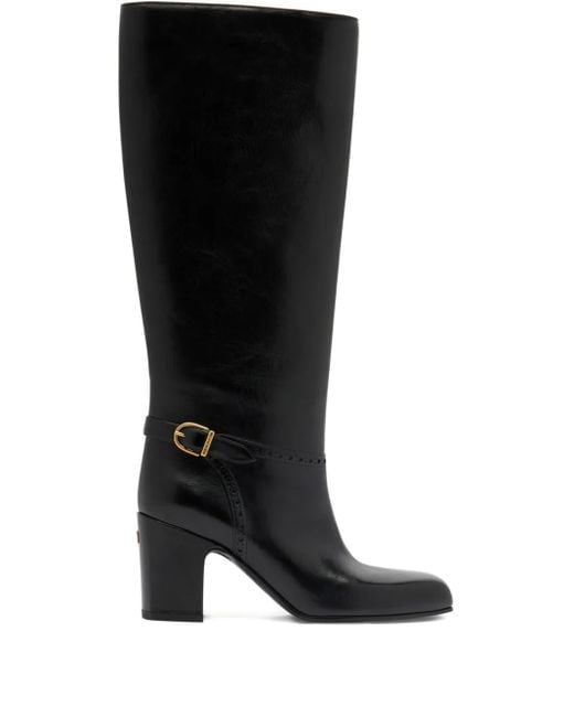 Bally Black 75Mm Eclayr Leather Boots