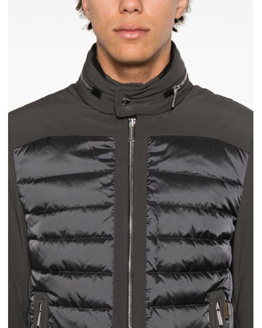 Moorer Black Gilles-kns Panelled-design Jacket for men