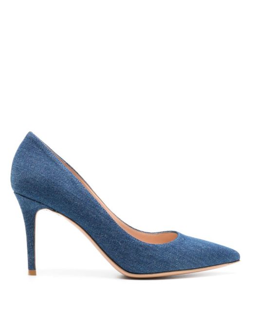 Zapatos Gianvito con tacón de 85 mm Gianvito Rossi de color Blue