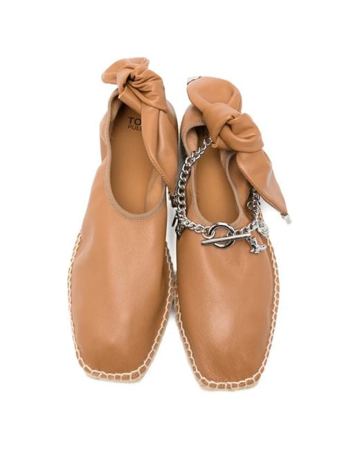 Toga Natural Chain-Link Knotted Espadrilles