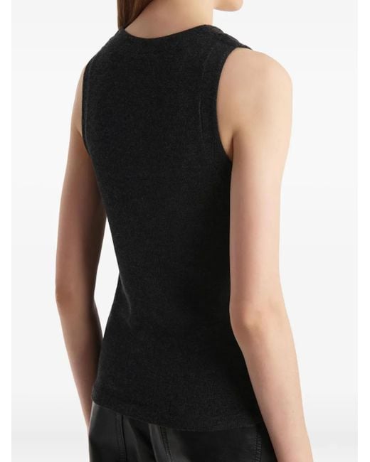 Khaite Black Isha Sleeveless Top