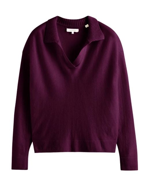 Chinti & Parker Purple V-Neck Sweater