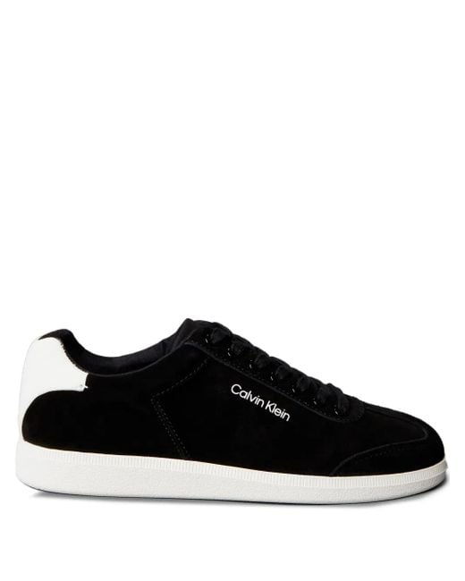 Calvin Klein Black Logo Wingtip Sneakers for men