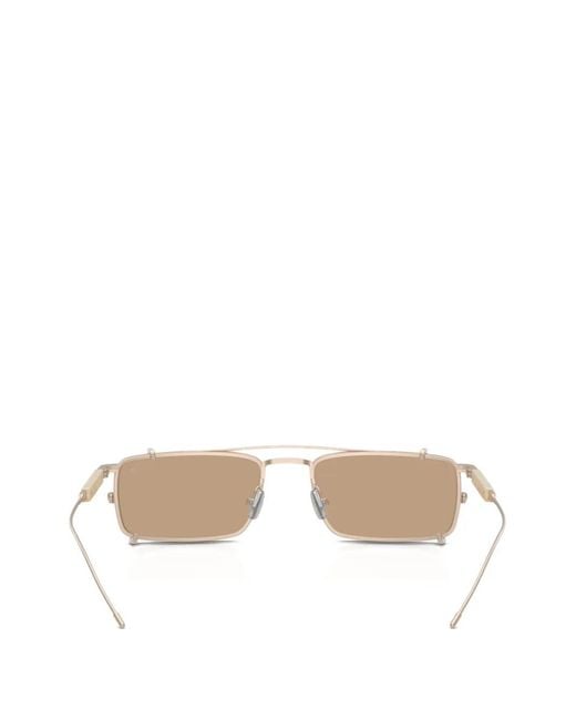 Brunello Cucinelli White Rectangle-Frame Glasses for men