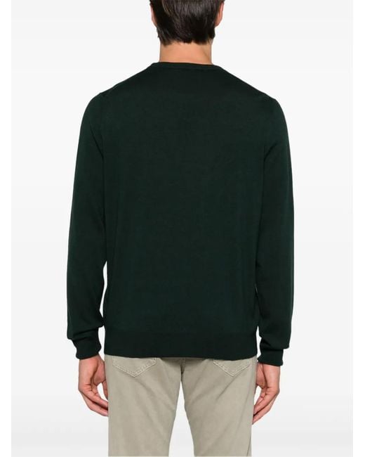 Canali Black Crew-Neck Sweater for men