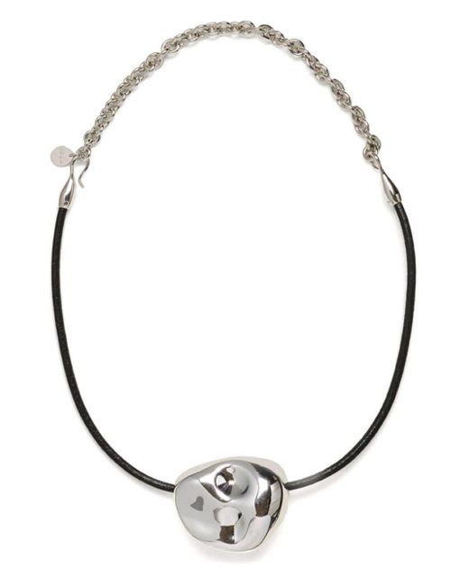 Cult Gaia Metallic Cleop Pendant Choker Necklace