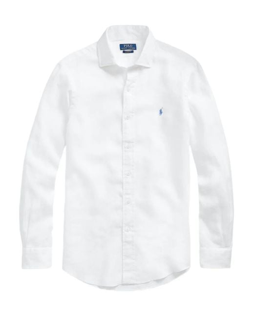 メンズ Polo Ralph Lauren リネンシャツ White