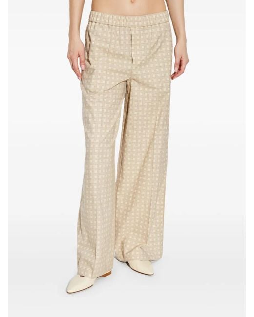 KENZO Natural Pattern-Jacquard Trousers