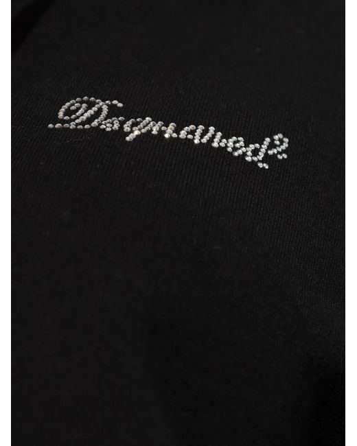 DSquared² Black Hoodie With Logo