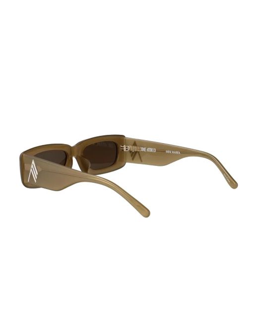 The Attico Brown Sonnenbrille Mit Eckigem Gestell
