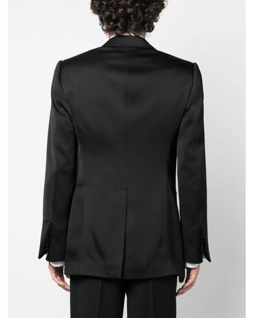 McQueen Black Double-Breasted Blazer for men