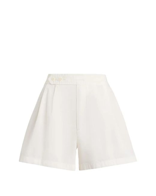 Polo Ralph Lauren レディース ホワイト プリーツ ショートパンツの