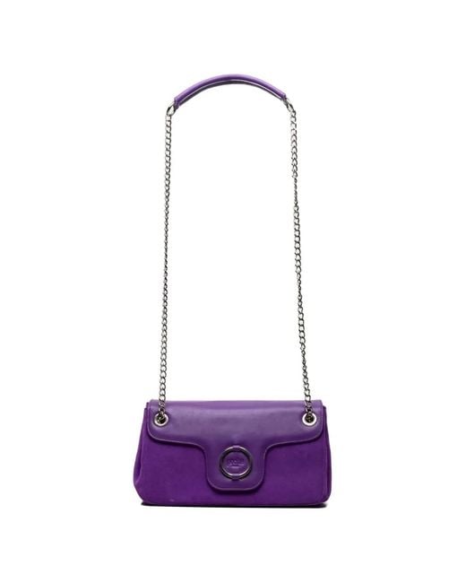 Poche Paris Purple Logo-Debossed Tote Bag