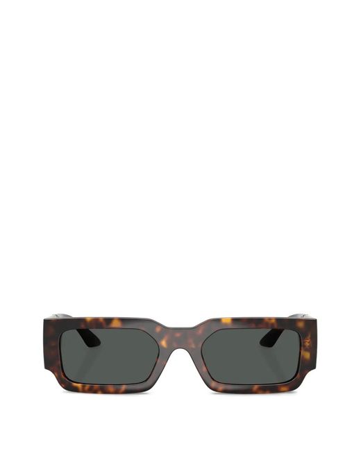Versace Gray Logo-Detail Sunglasses for men