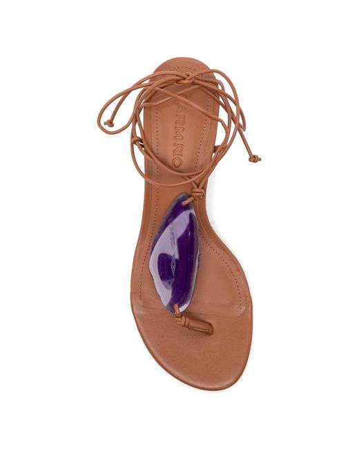 Farm Rio Pink Lace Up Sandals