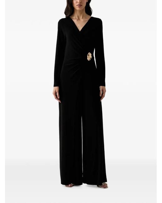 Joseph Ribkoff Black Wrap-Front Jumpsuit