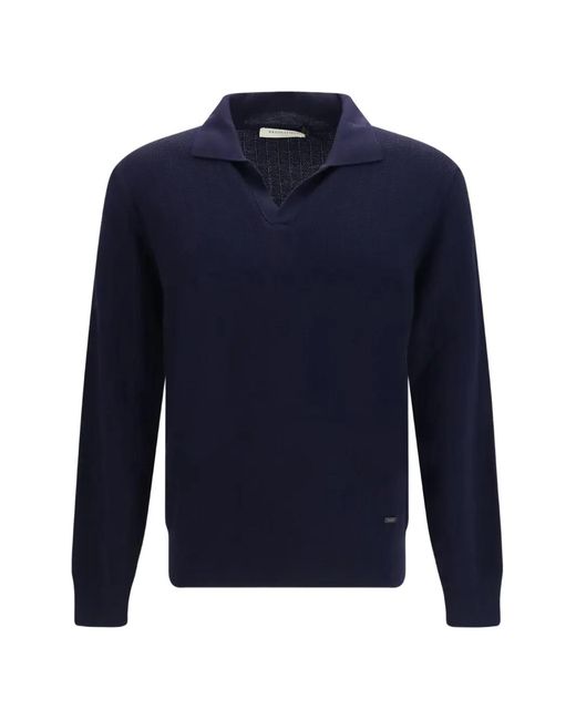 Brooksfield Blue V-Neck Sweater for men