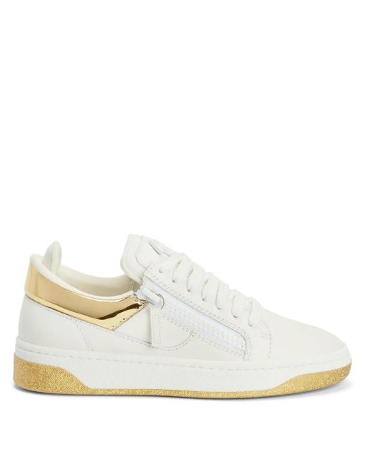 Giuseppe Zanotti White Gz94 Double-Zip Low-Top Sneakers