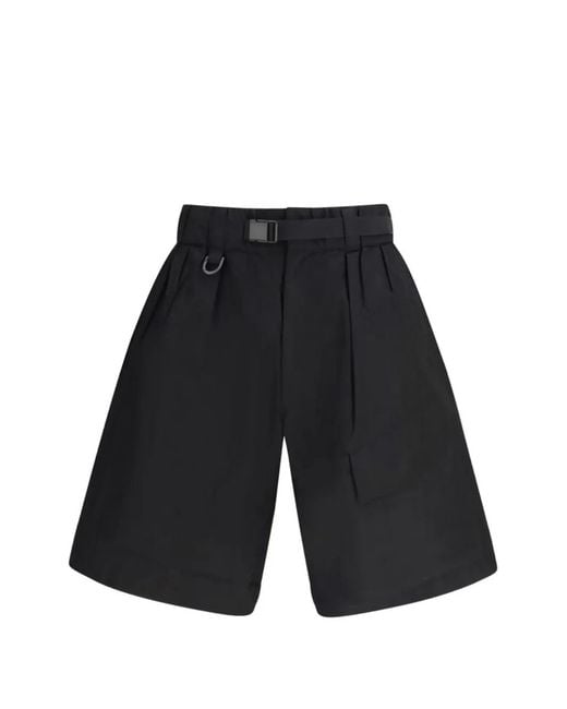 Y-3 メンズ ホワイト ベルテッド カーゴショーツ