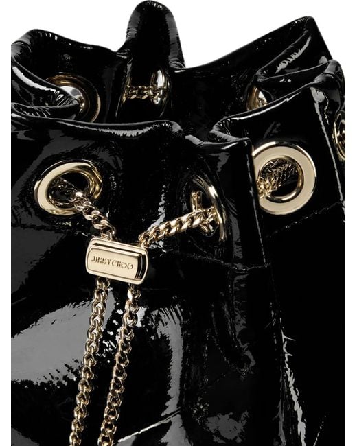 Jimmy Choo Black Bon Bon Bucket Bag