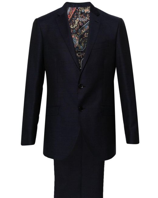 Etro Anzug aus Jacquard in Blue für Herren